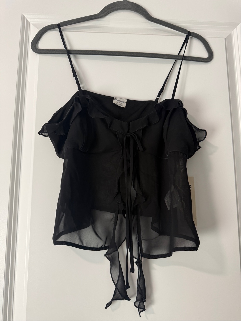 Black Ruffle Blouse